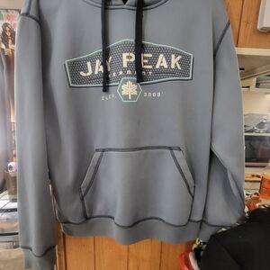 Oura Light Blue and Navy Hooded Jacket